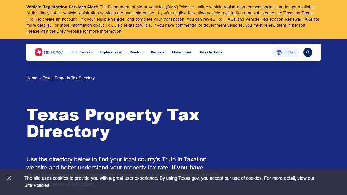 Page 5 for Texas Property Tax Directory Texas.gov