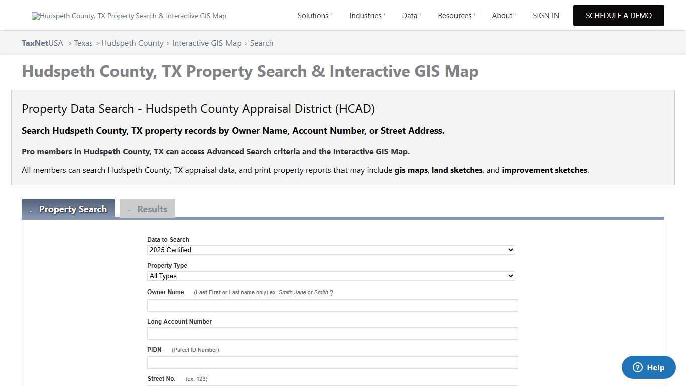 Hudspeth County, TX Property Search & Interactive GIS Map